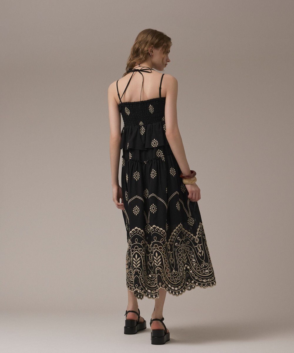 GRACE CONTINENTAL カットワークマキシドレス 