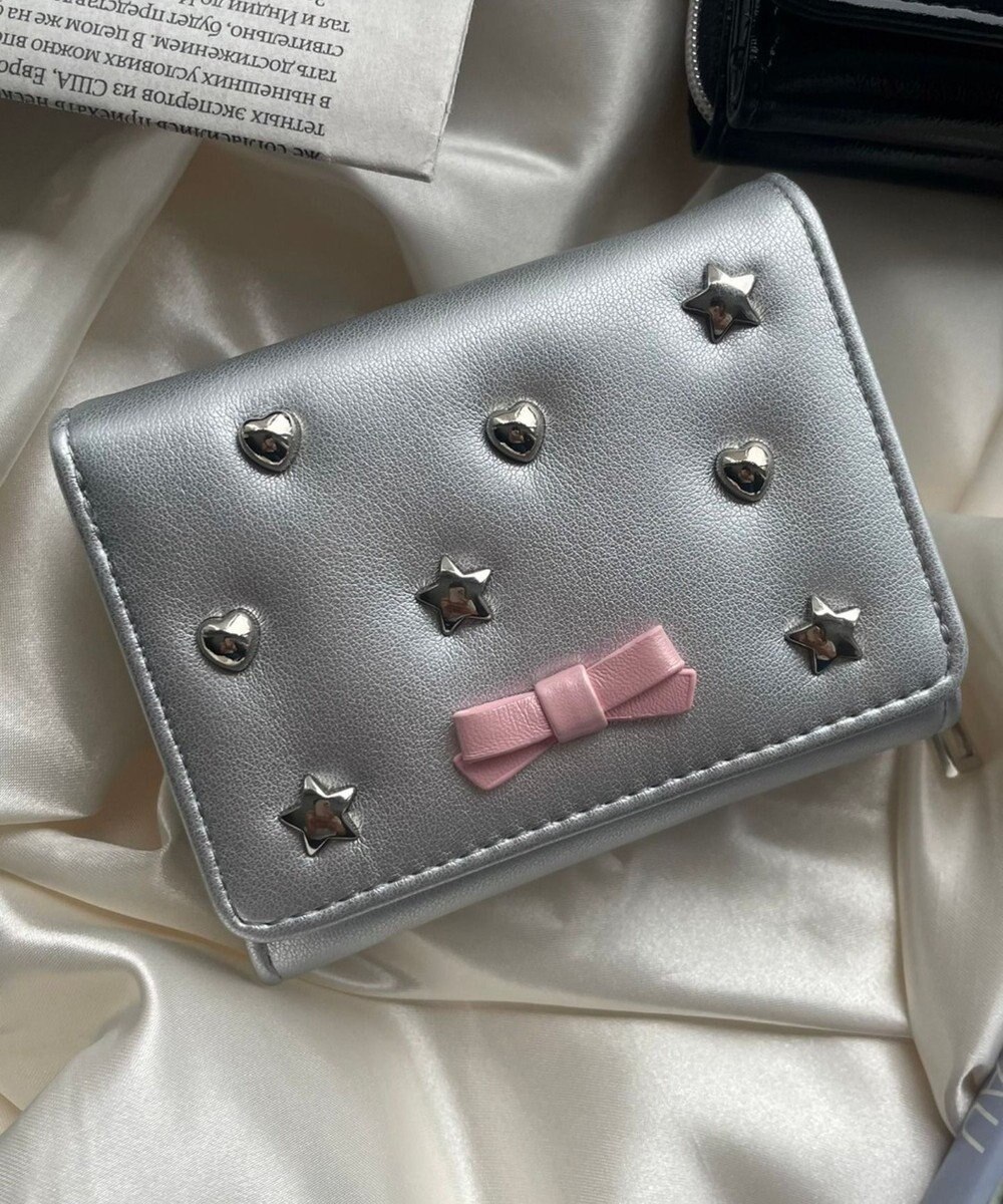 WEGO スタッズリボンウォレット 