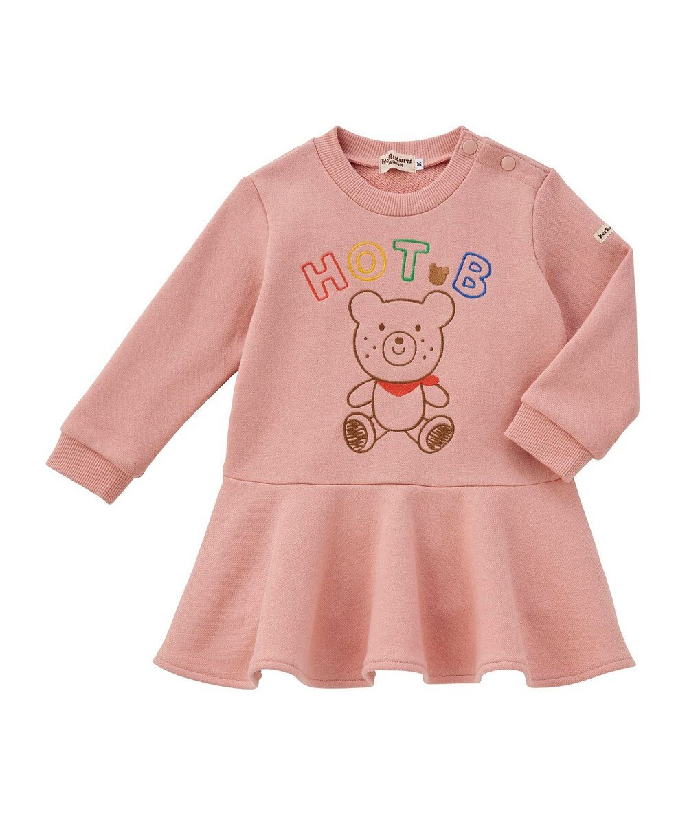 MIKI HOUSE HOT BISCUITS 【80-110cm】【NEW Color Series】裏毛パイル素材 フレアワンピース 