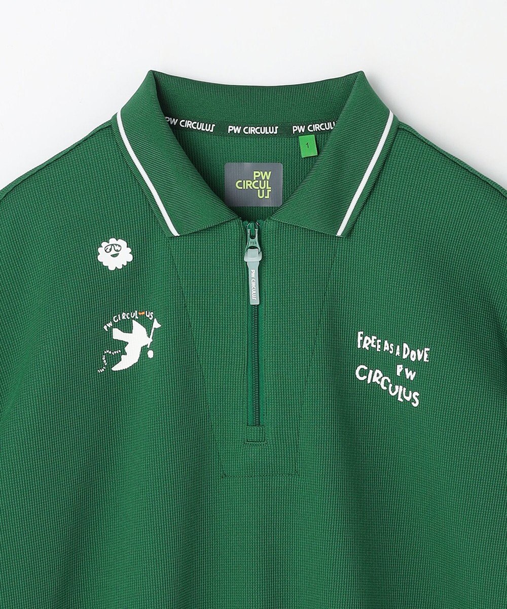 PW CIRCULUS 【WOMEN】ミニワッフル鹿の子ポロ ゴルフウェア レディース 