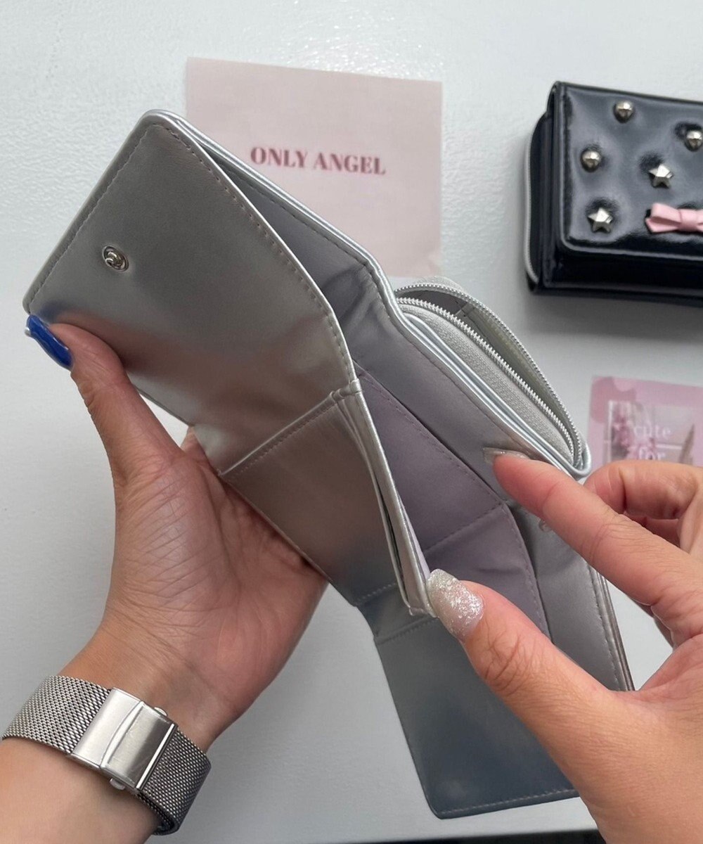 WEGO スタッズリボンウォレット 