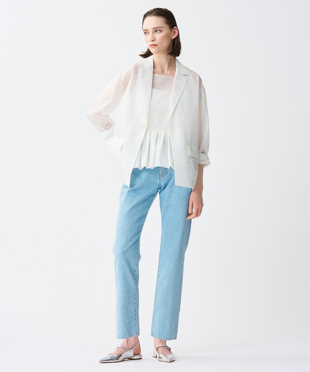 uncrave 【久慈暁子さん着用】シアー オーガンジー シャツ ジャケット 