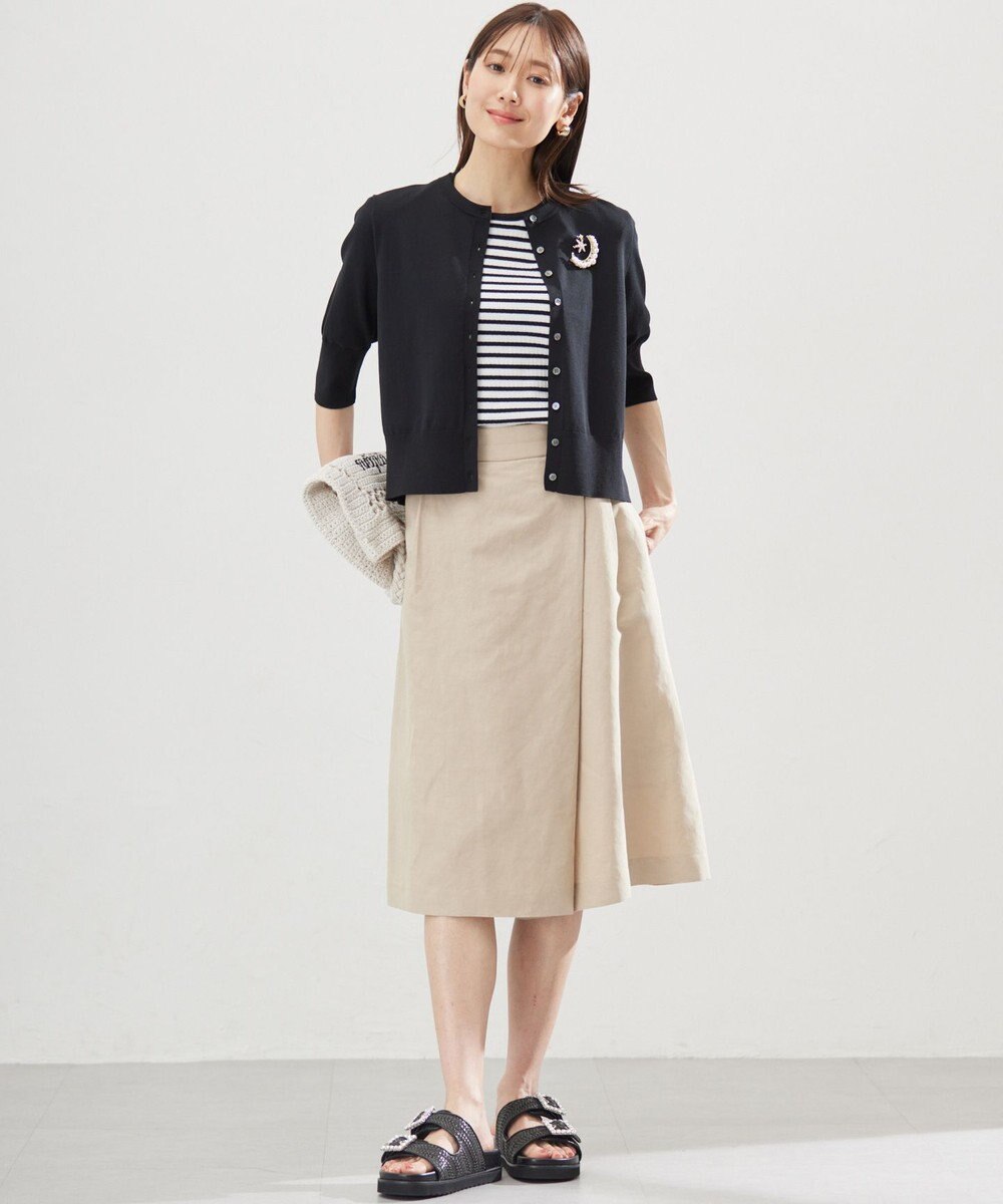 組曲 L ドライタッチ 5分袖カーディガン 