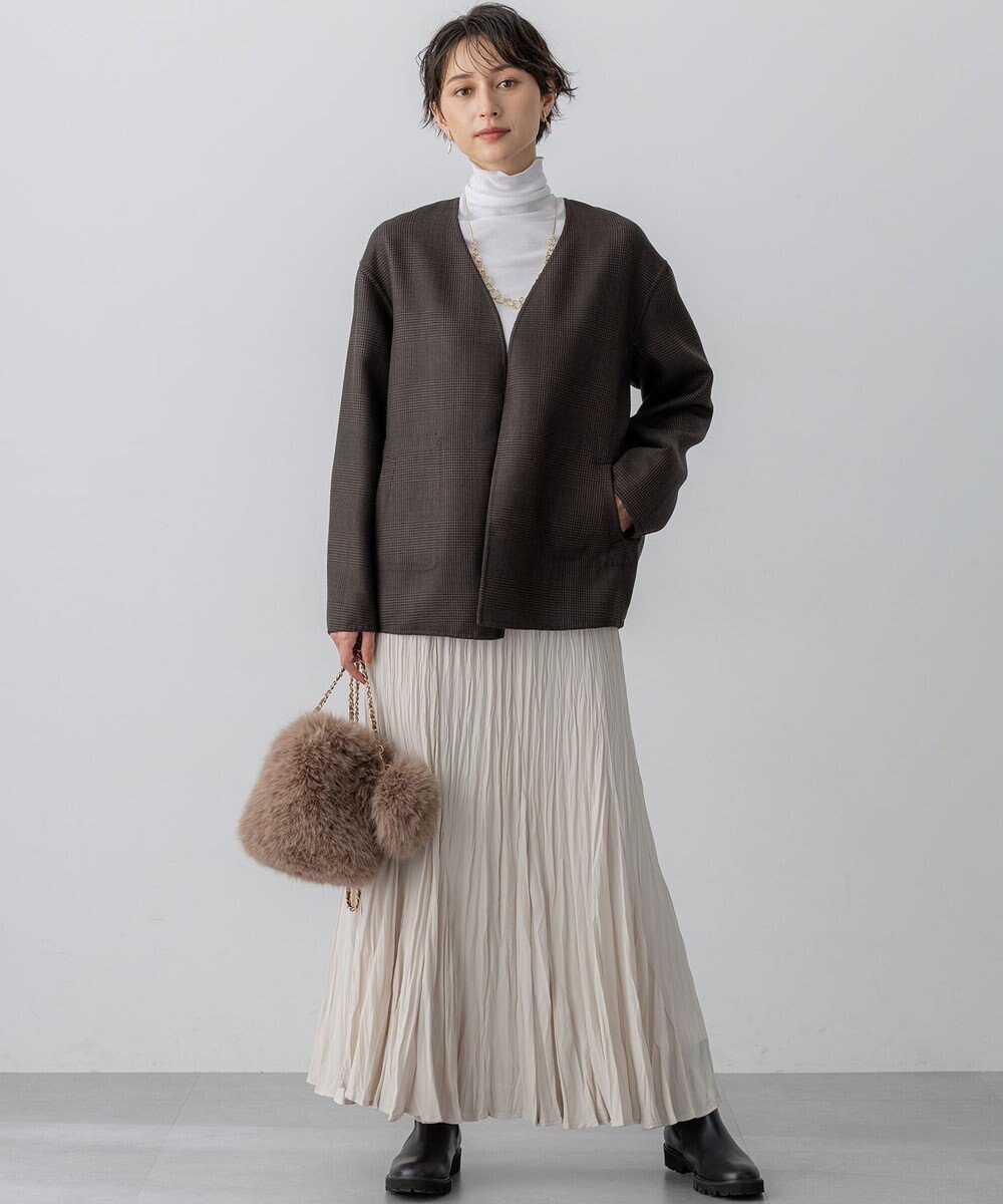 23区 L 【SLOW/一部店舗限定】シアーフライス タートルネック カットソー 