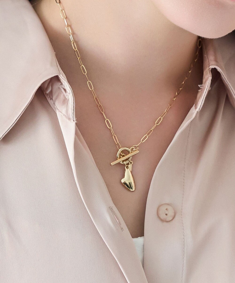 Phoebe ハートプレートチョーカーネックレス　ゴールド/40cm 