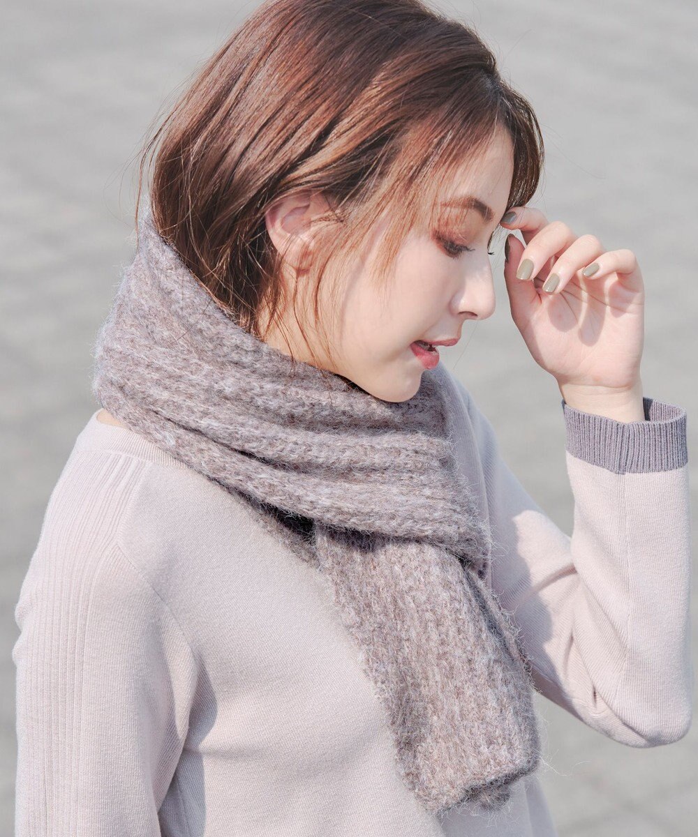 Tiaclasse リブ編みマフラー 