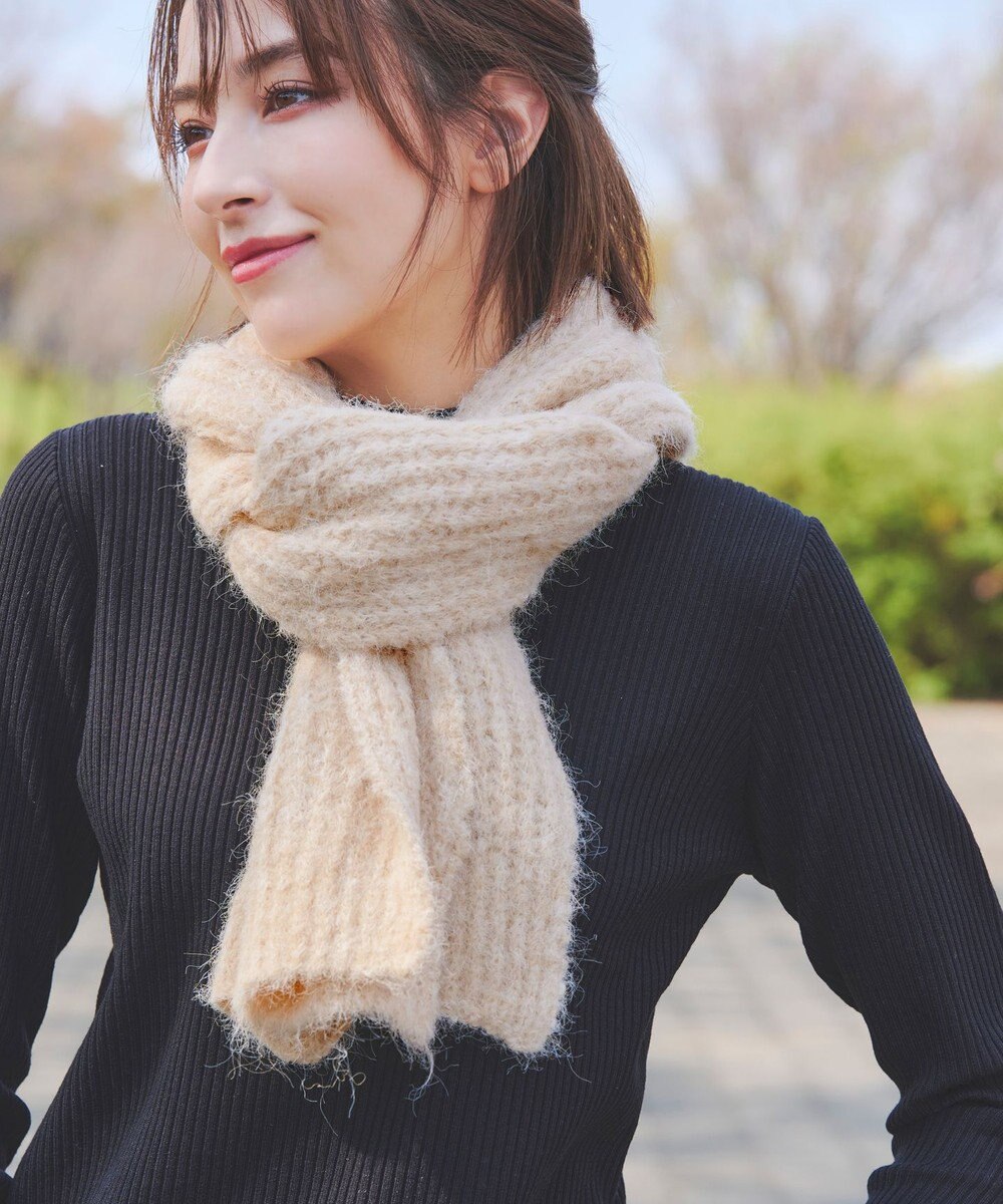 Tiaclasse リブ編みマフラー 