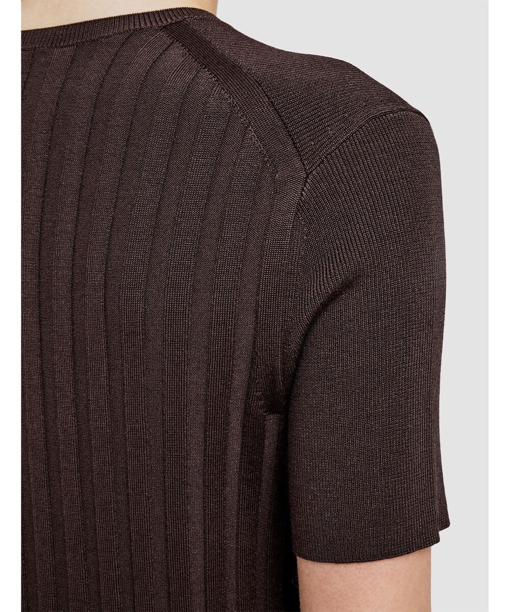 JOSEPH 【洗える】サティニーリブ　ショートスリーブニット 