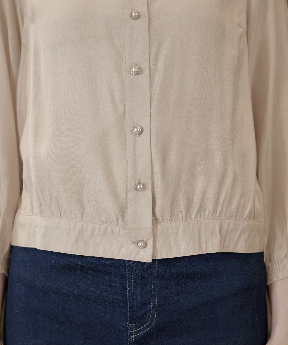 Tiaclasse L 【洗える】パールボタンシアーブルゾン 