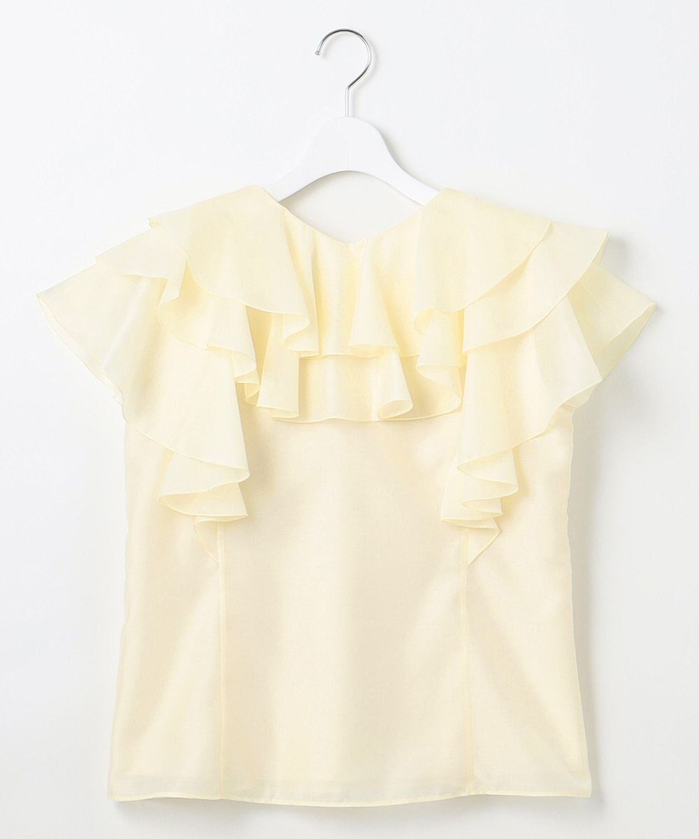 Feroux 【洗える】エアリーフリル ブラウス 