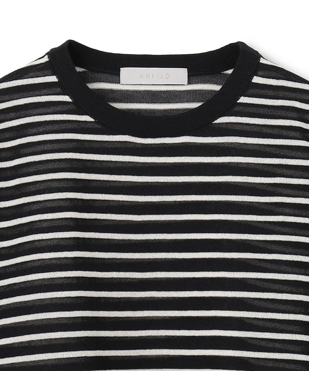 UNFILO シアーフォルムニット ボーダー 