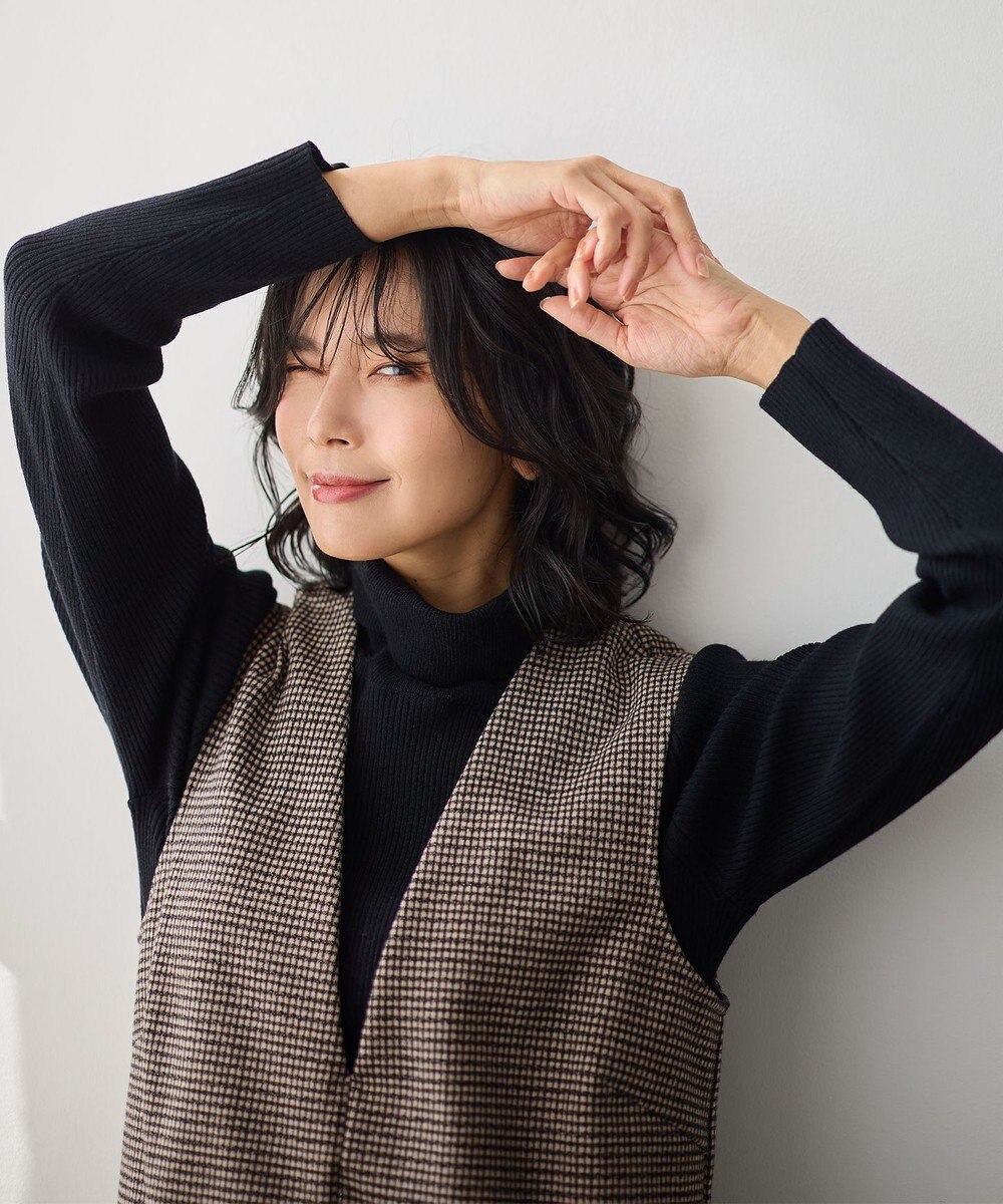 ANY ラメチェックジャガードワンピース 