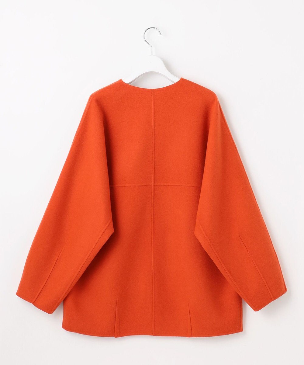 自由区 S 【SHIHOさん着用】ウールリバーノーカラー コート 