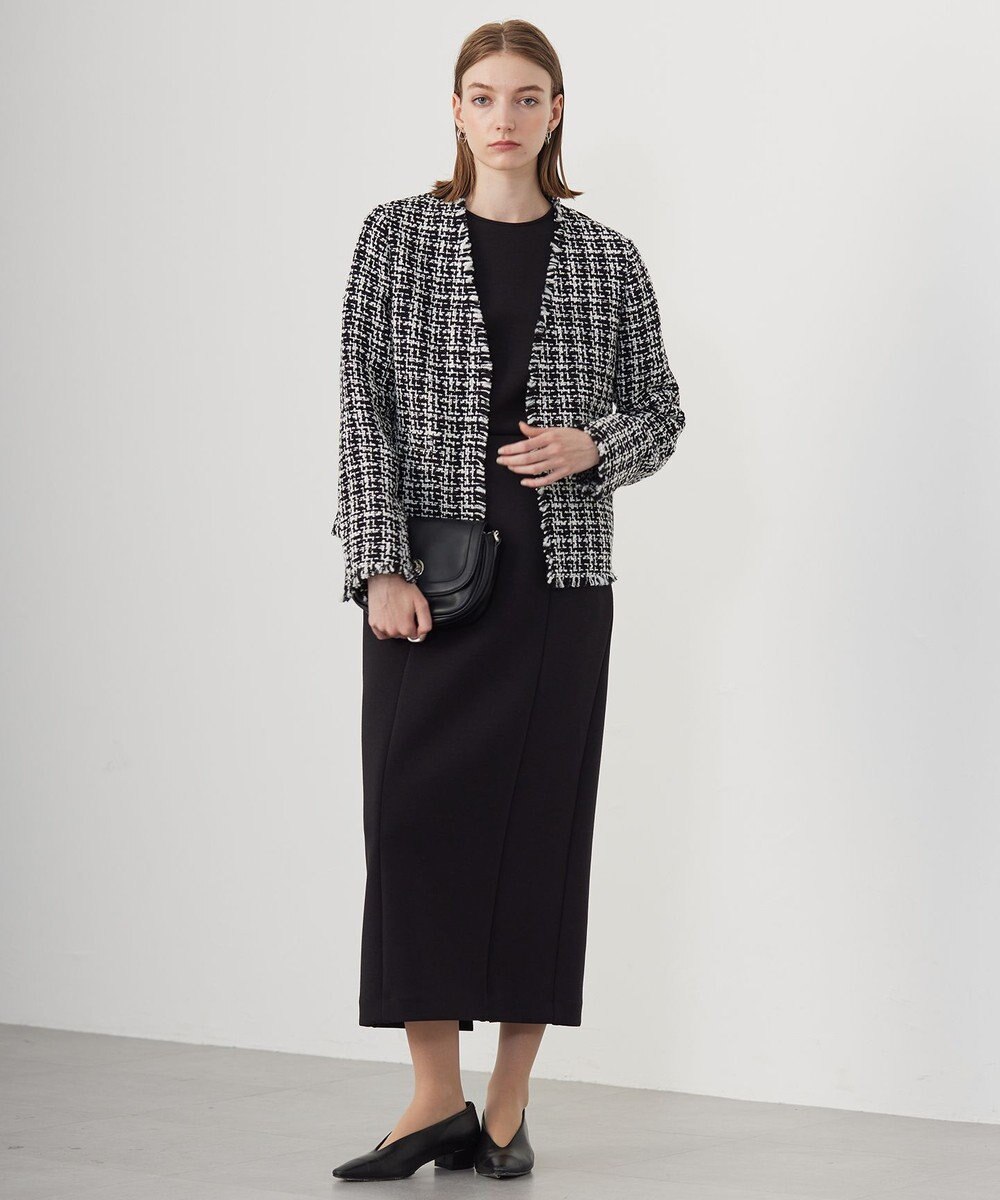 ICB 【CLASSY.1月号掲載】ルレックスツイード ノーカラージャケット 