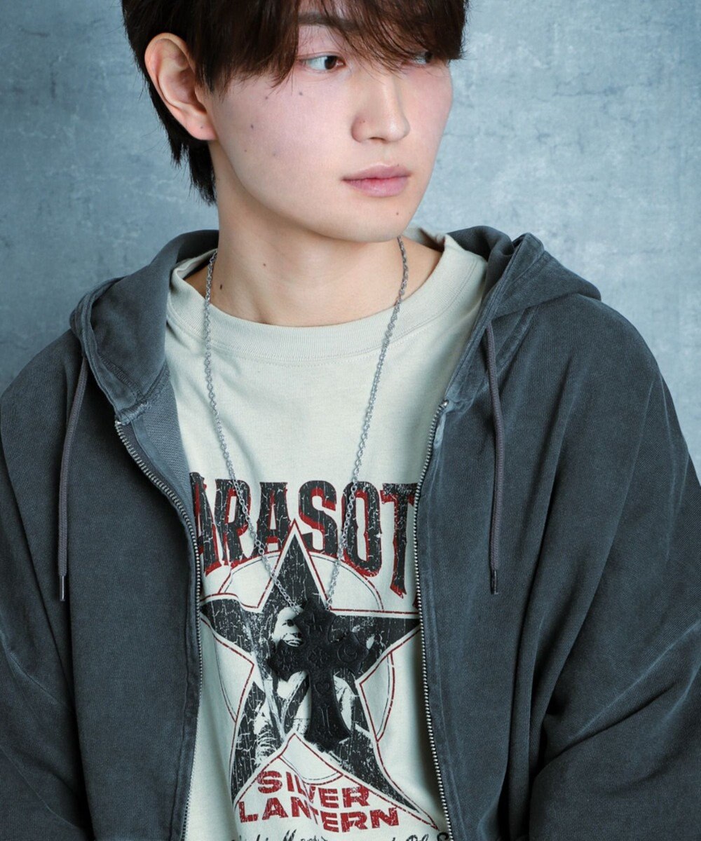 WEGO 【ユニセックス着用ITEM】MPUエンボスロゴクロスネックレス 