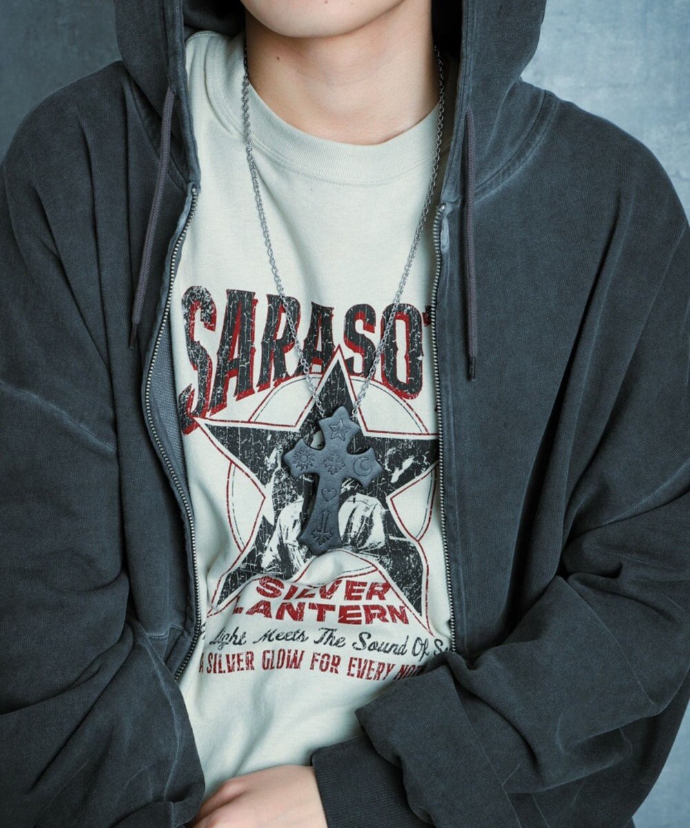 WEGO 【ユニセックス着用ITEM】MPUエンボスロゴクロスネックレス 