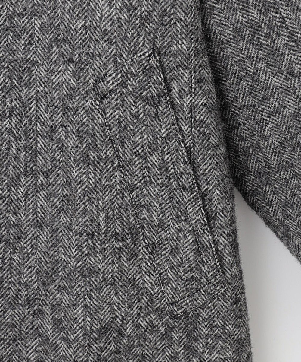 JOSEPH ABBOUD 【軽量/JAPANファブリック】アルパカヘリンボン ステンカラー コート 