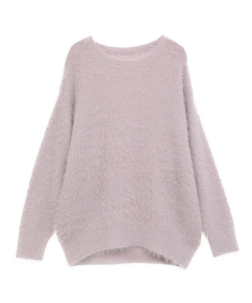 earth music&ecology モヘヤライクレースニット 