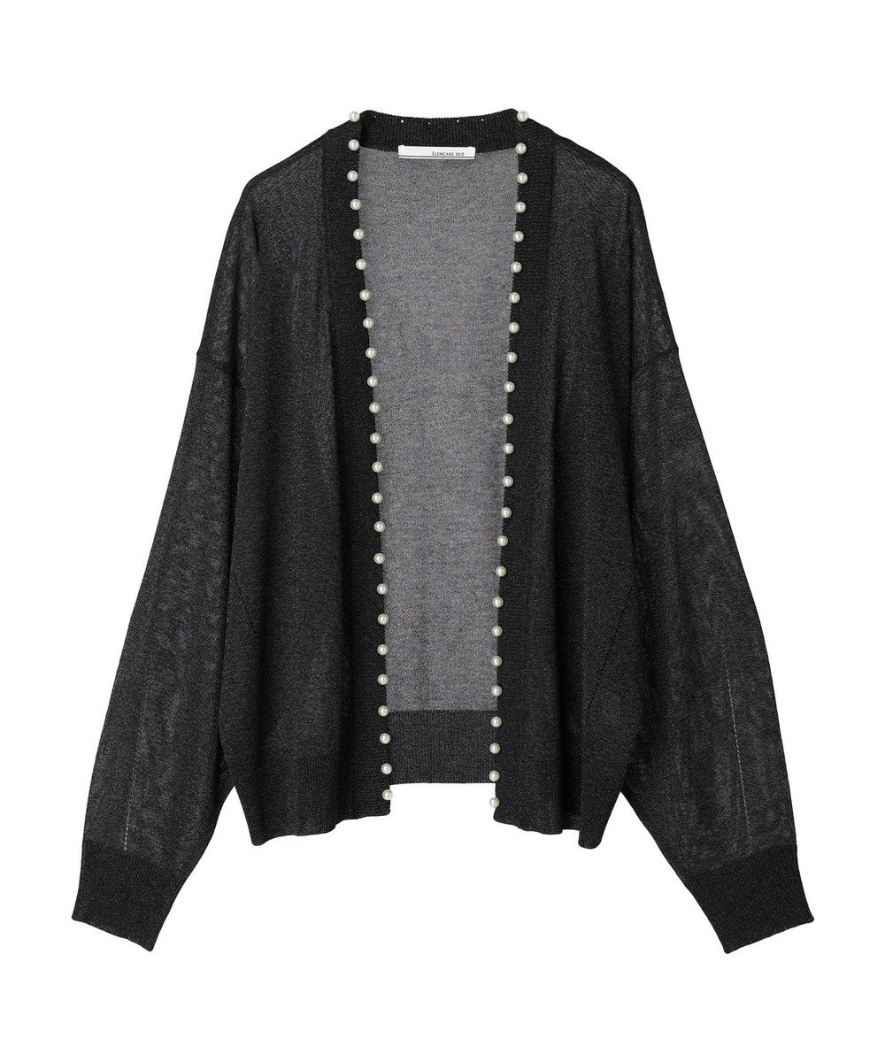 Green Parks ・ＥＬＥＮＣＡＲＥ　ＤＵＥパールツキシアーカーディガン 