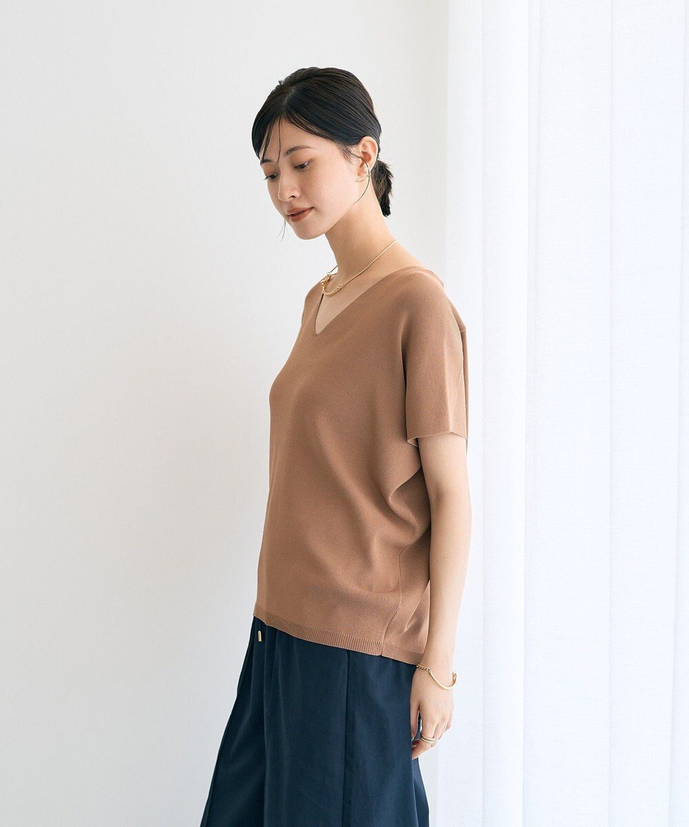 YECCA VECCA Vネックドルマンニット 