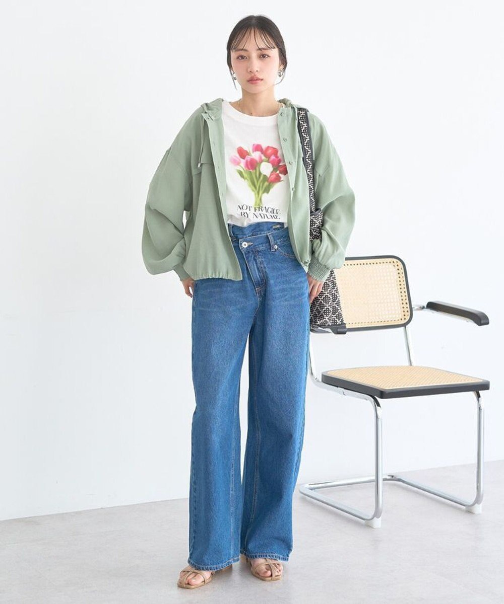 earth music&ecology 【フード取り外し可】シアーシャツブルゾン 