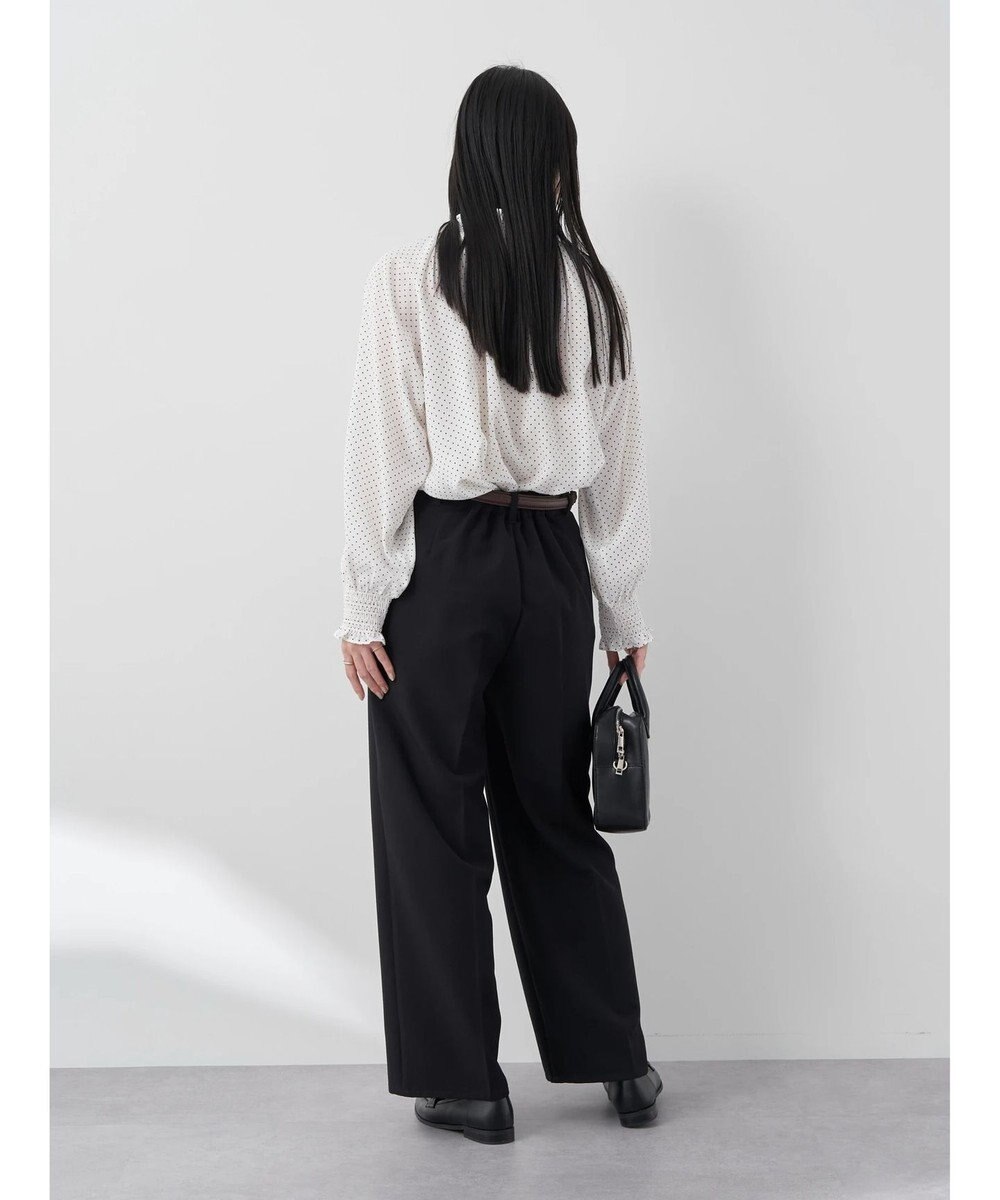 earth music&ecology シャーリングネックブラウス 