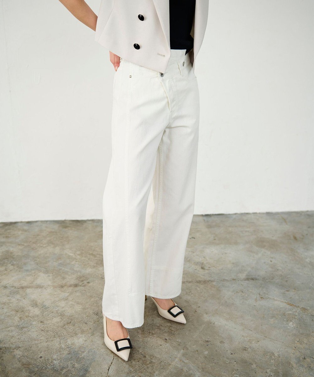 GRACE CONTINENTAL ラップデニムパンツ 