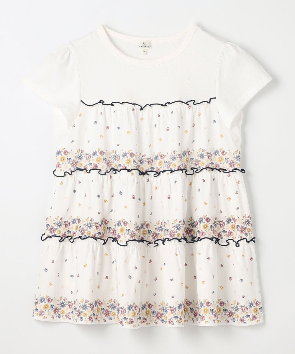 組曲 KIDS 【150-160㎝】ティアードフラワー チュニック 