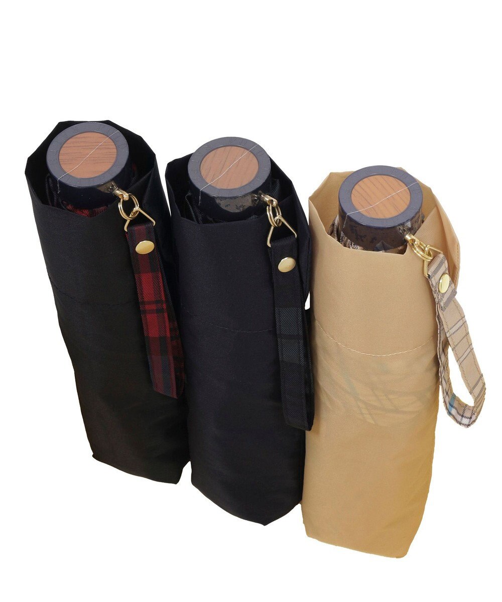 MOONBAT 【WEB限定/軽量】POLO RALPH LAUREN（ポロ ラルフローレン） 折りたたみ傘 ポロベア×チェックパイピング 無地 FLAG BEAR 