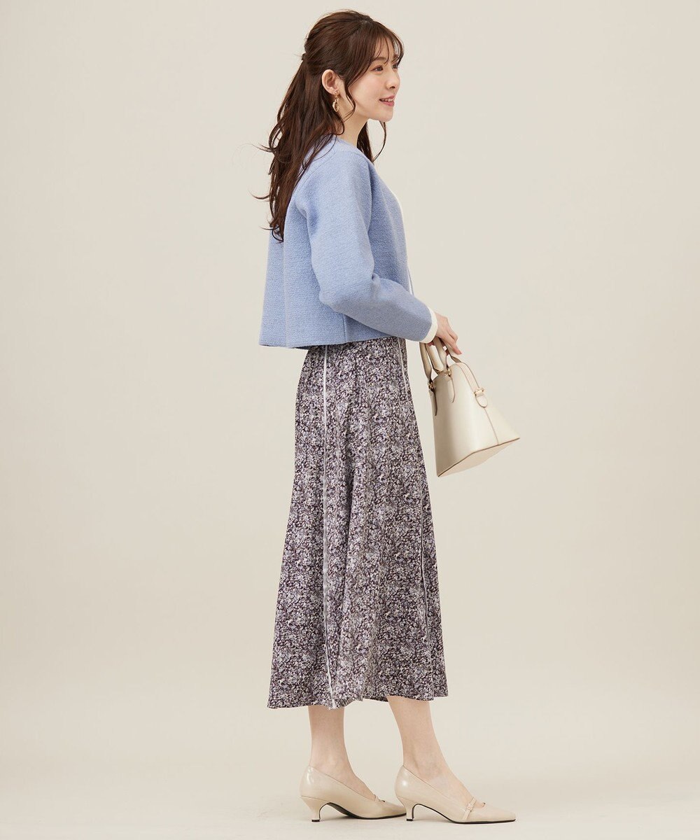 ANY SIS L バイカラーラメニット カーディガン 