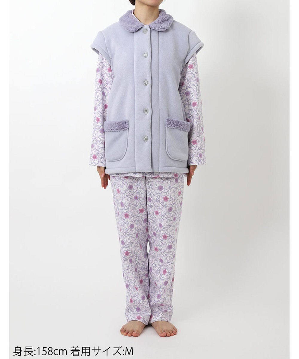 Wing パジャマ 長袖 長ズボン 綿混(本体) あったか レディース EP6013 ウイング／ワコール 