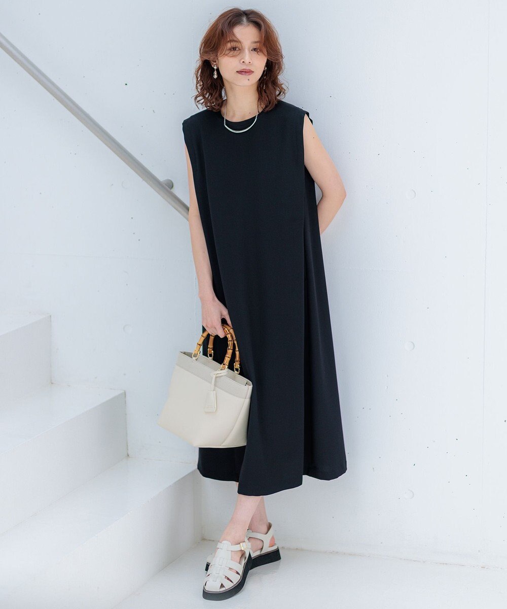 23区 L 【洗える】ストレッチジョーゼット ワンピース 