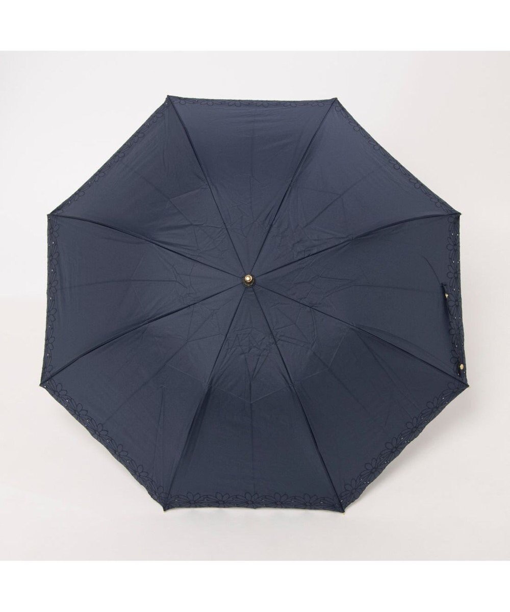 UNBILLION カシュネ cachenez / PUフラワーボーラー刺繍トップレス2段折りたたみ傘 