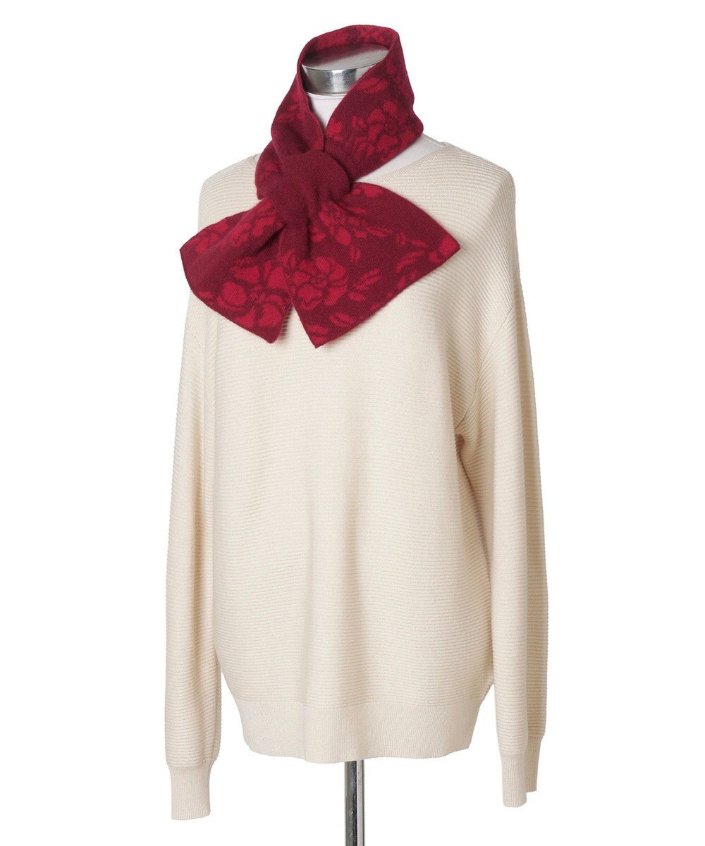 MOONBAT mila schon カシミヤ100%ジャカードプチマフラー 