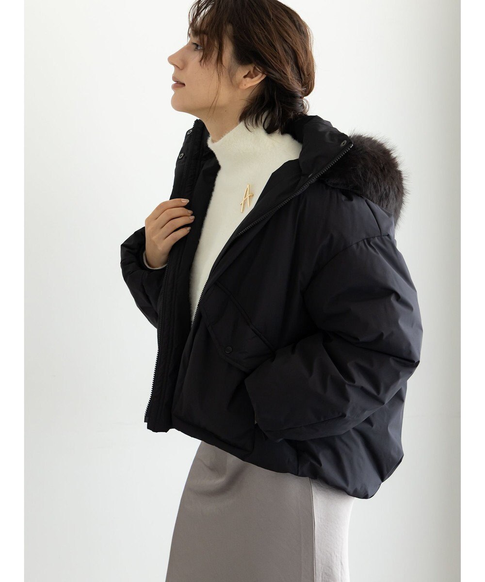 Te chichi 【宮本茉由着用】フードショートダウンジャケット 