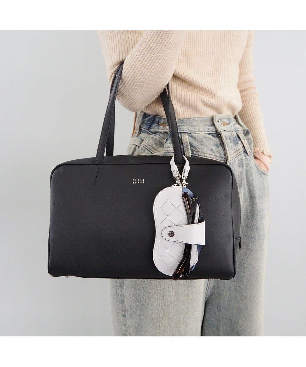 PELLE BORSA ストラップ付きめがねケース Chrono Weave クロノウィーブ 5855 