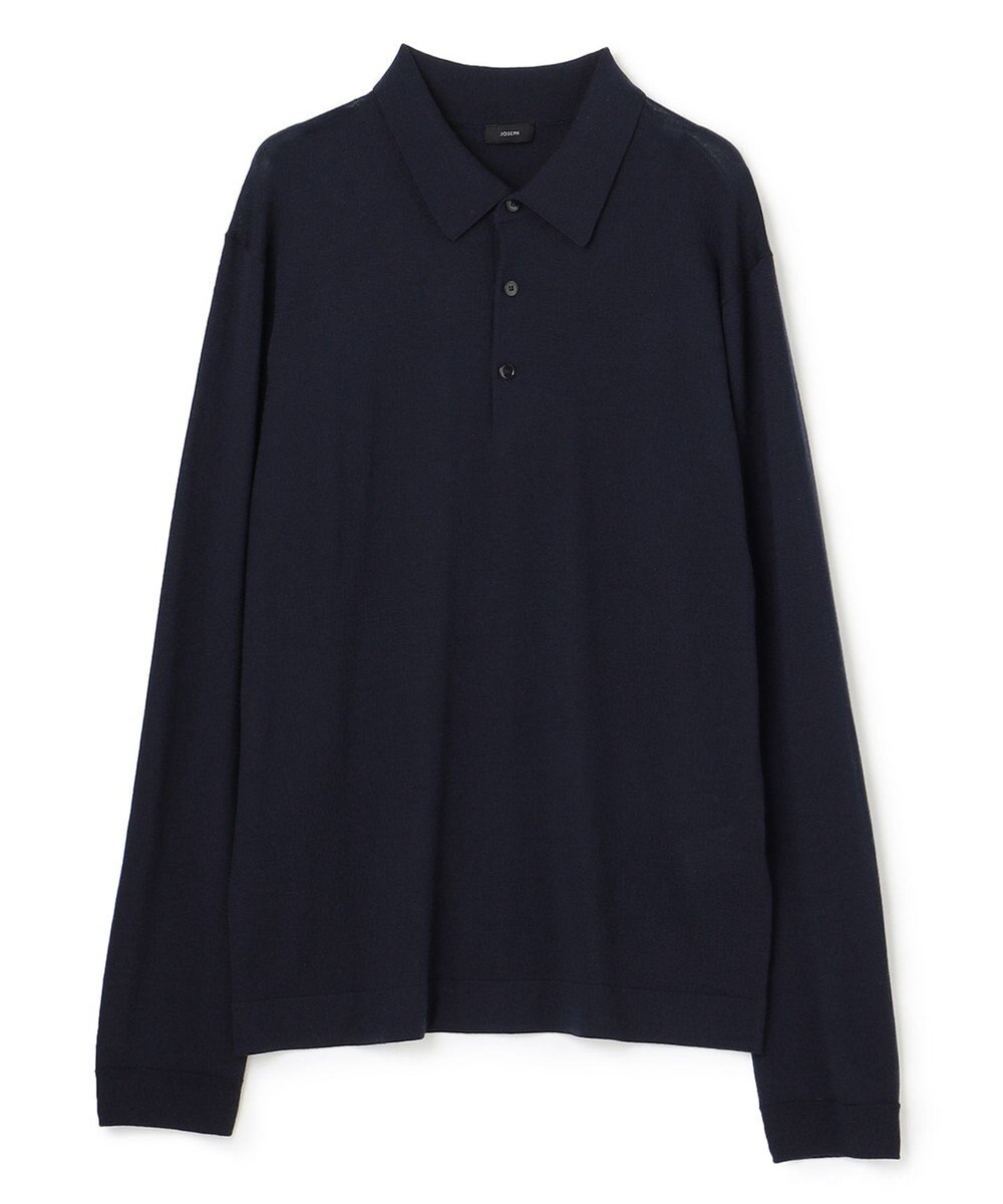 JOSEPH HOMME LIGHT MERIONS KNIT POLO LONG SLEEVE 