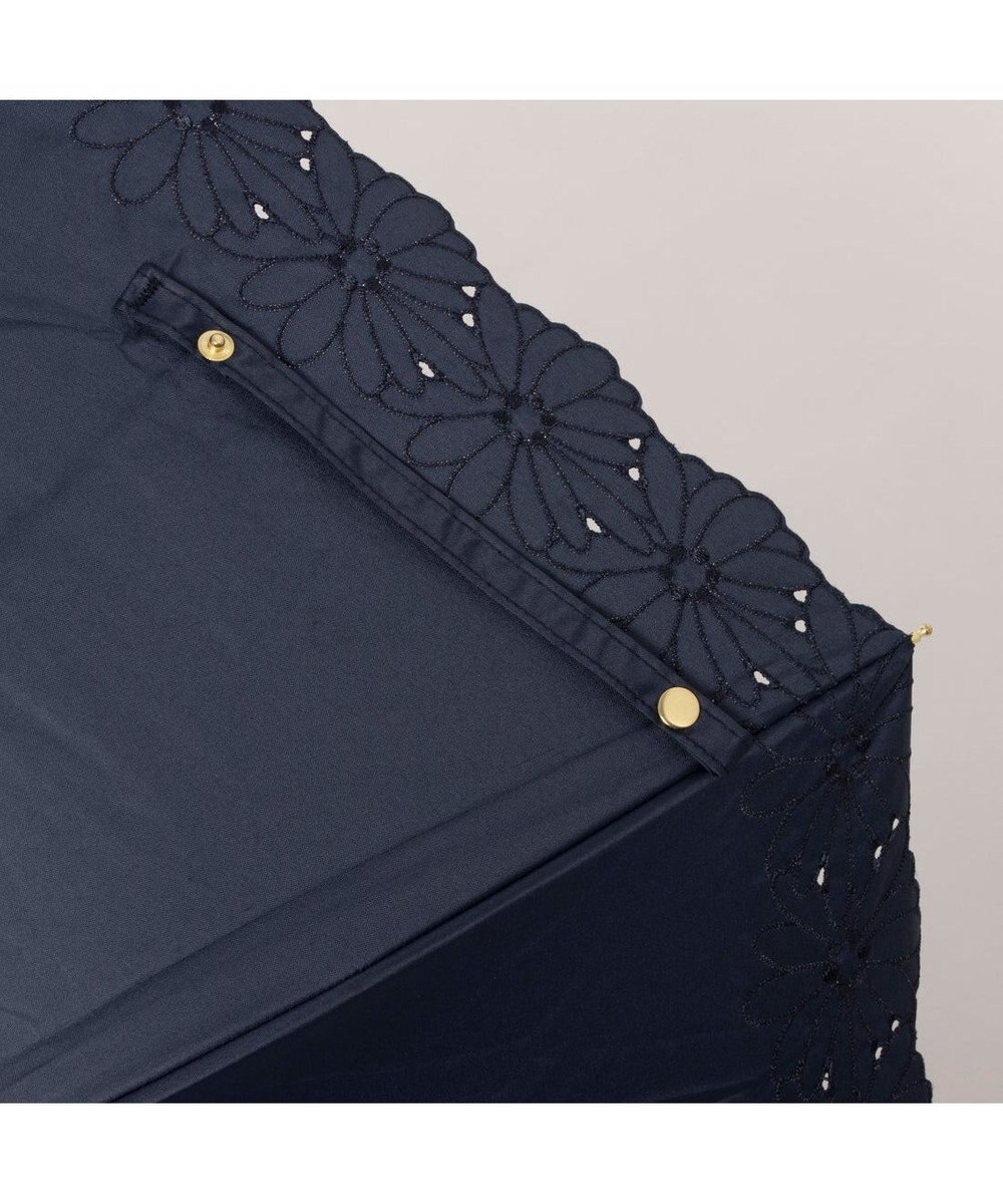 UNBILLION カシュネ cachenez / PUフラワーボーラー刺繍トップレス2段折りたたみ傘 
