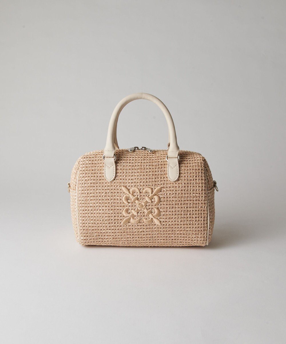 russet ナイロンラフィアミニボストンバッグ(CE-1715) 