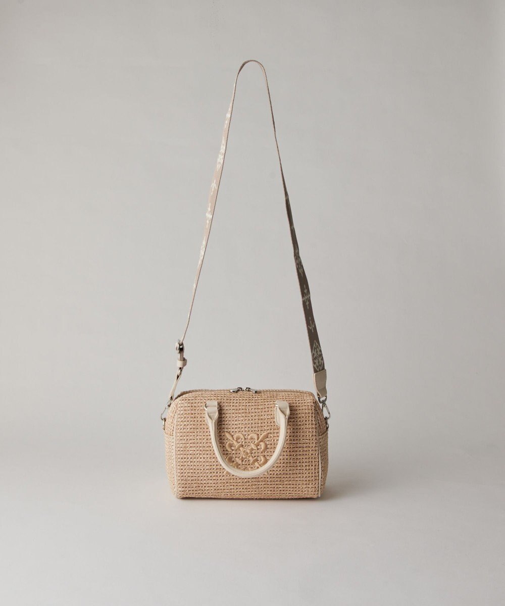 russet ナイロンラフィアミニボストンバッグ(CE-1715) 