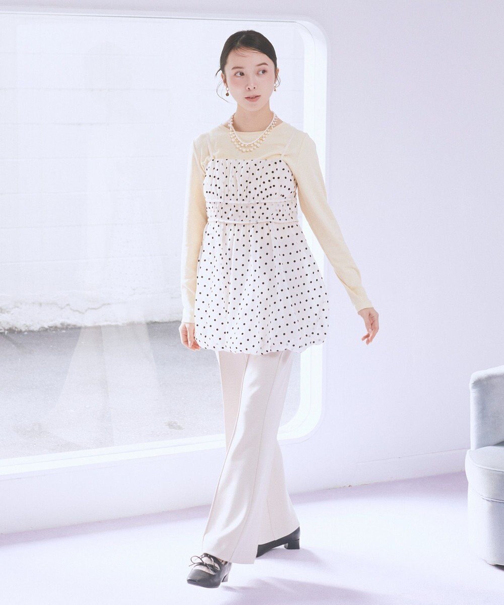 earth music&ecology ドットバルーンキャミチュニック 