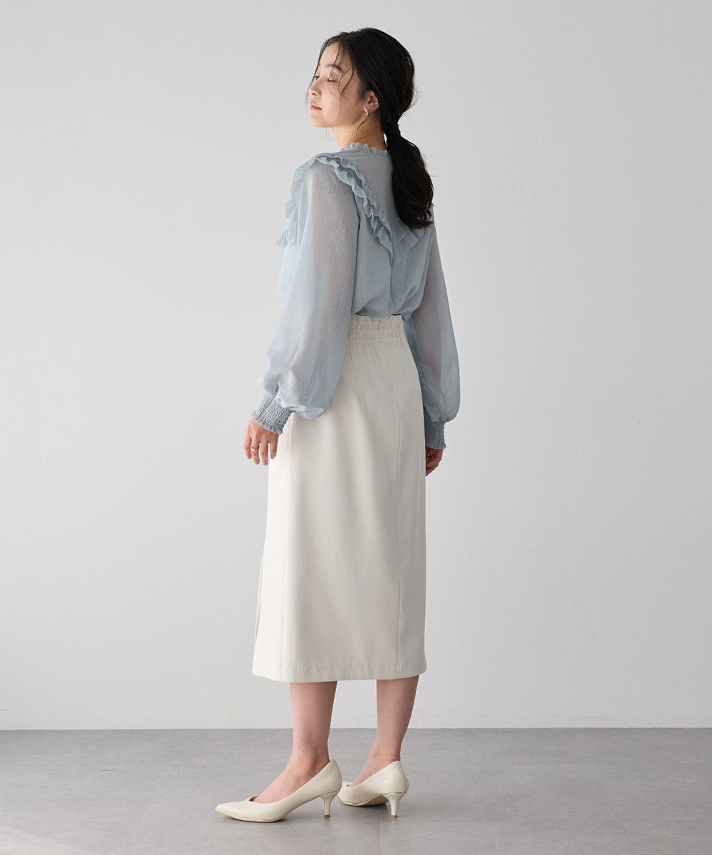 YECCA VECCA ラッフルレースブラウス 