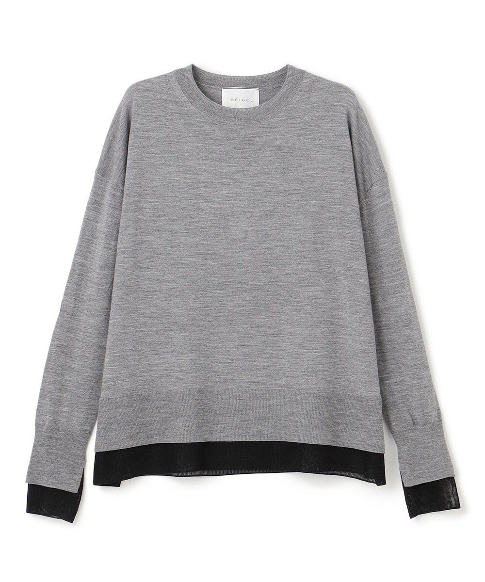 BEIGE， 【洗える】LA MONNAIE / クルーネックニット 