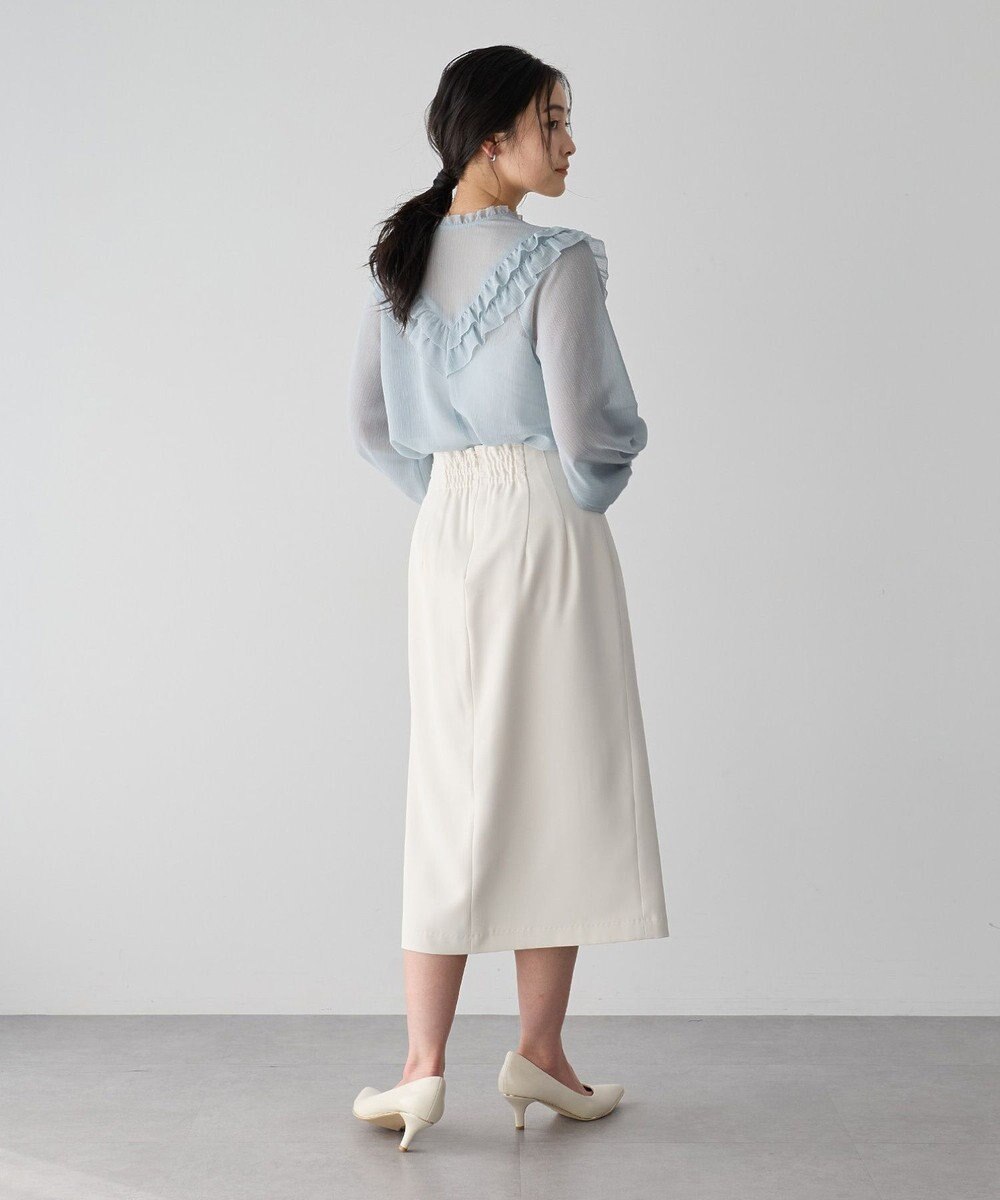 YECCA VECCA ラッフルレースブラウス 