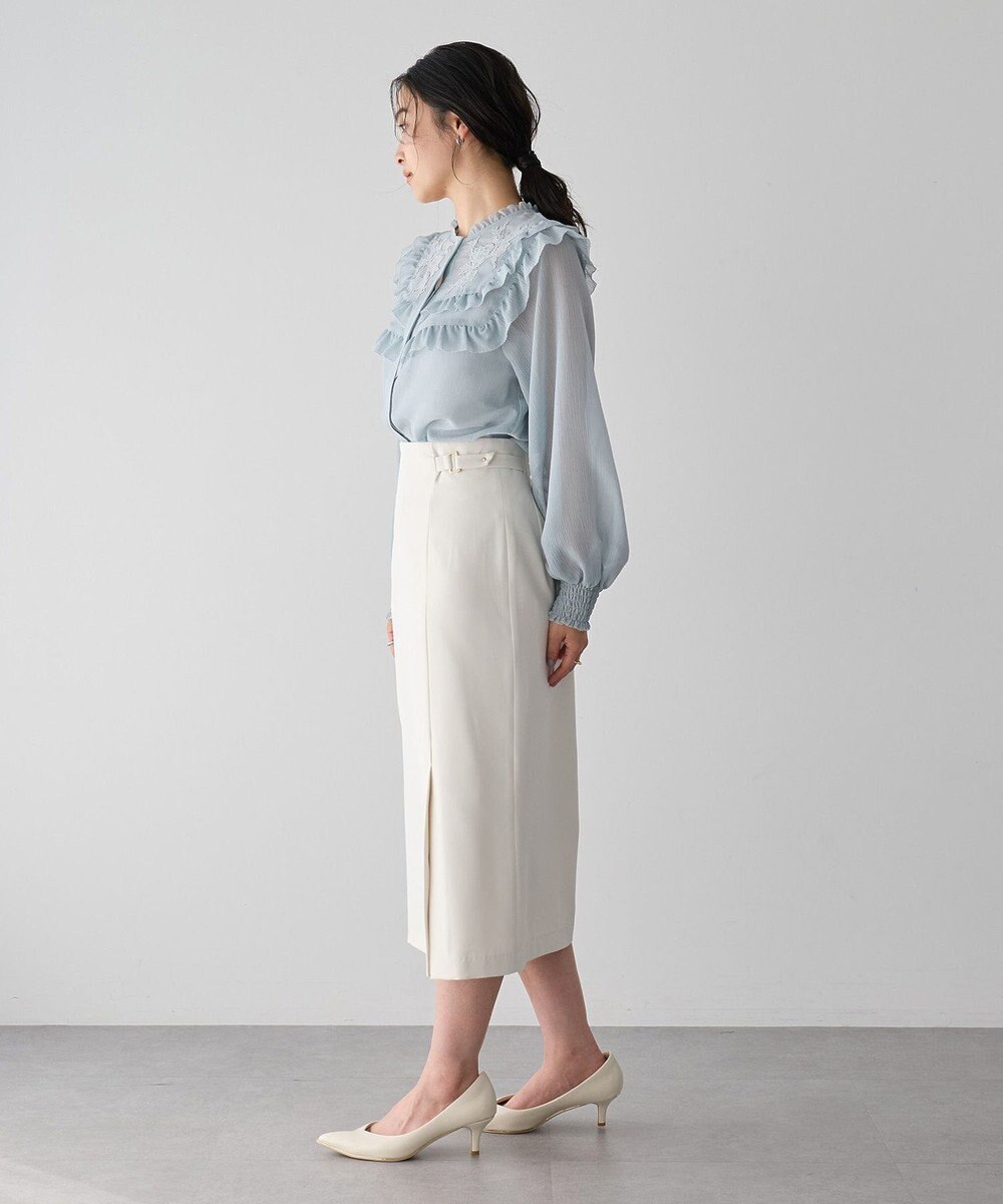 YECCA VECCA ラッフルレースブラウス 