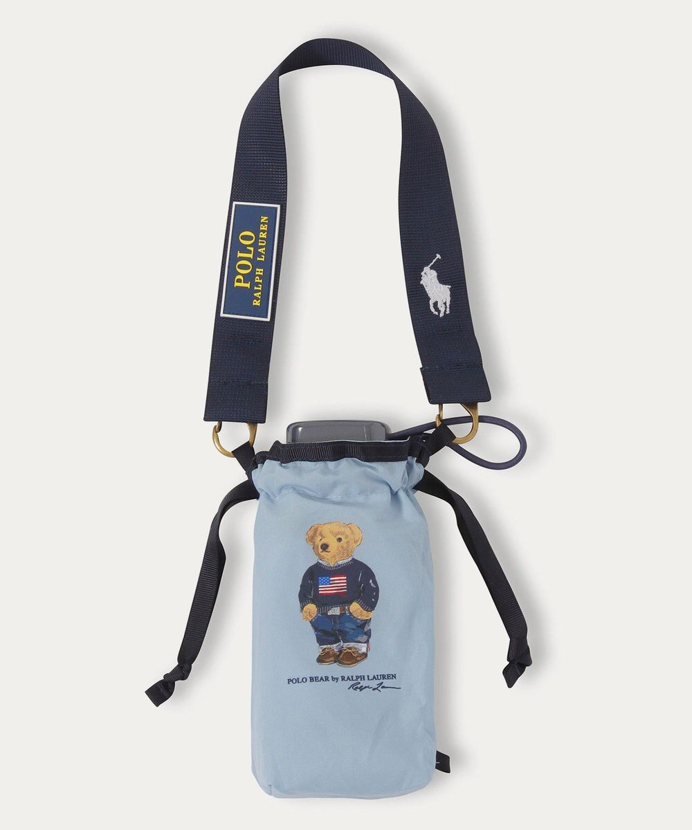 MOONBAT POLO RALPH LAUREN(ポロ ラルフローレン)FLAG BEAR 無地 5段折りたたみ傘 簡単開閉 