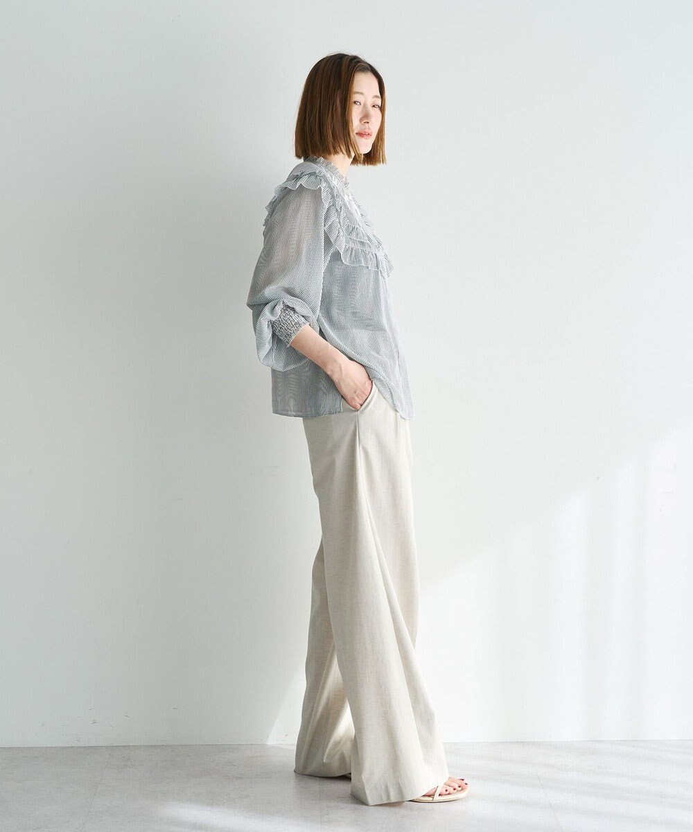 YECCA VECCA ラッフルレースブラウス 