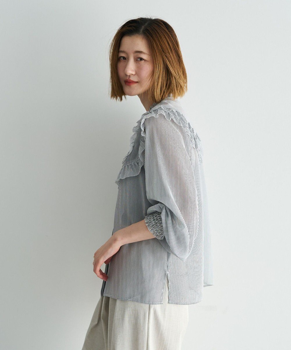 YECCA VECCA ラッフルレースブラウス 