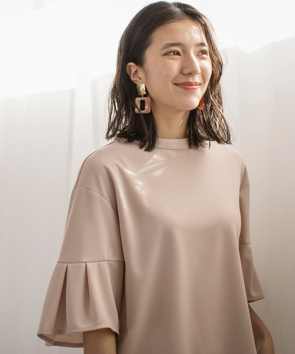 組曲 【UVケア・接触冷感】ライトアムンゼンジャージー袖フレア トップス 