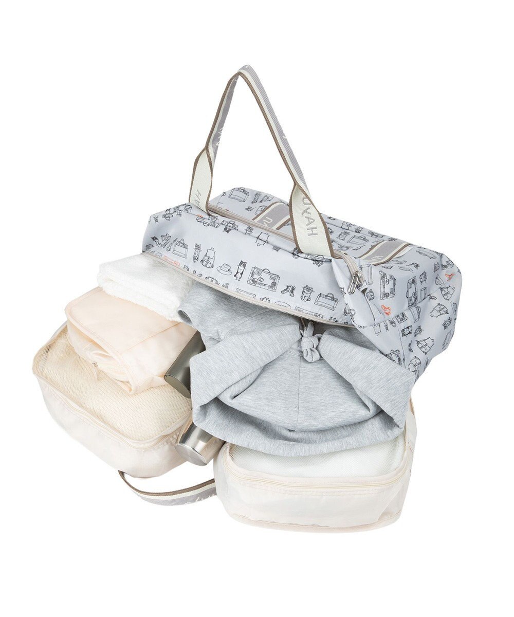 ACE BAGS & LUGGAGE HAyU × ace.  フォールディング 折り畳みボストンバッグ 猫柄 32L 17863 